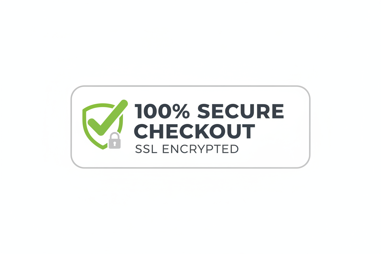 100% Secure Checkout SSL Encryption Banner