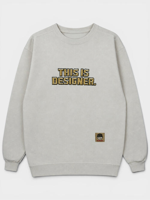 Designer. Embroidered Heavyweight Sweatshirt | MLABEL.