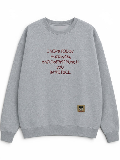 Hugs Embroidered Heavyweight Sweatshirt | MLABEL.