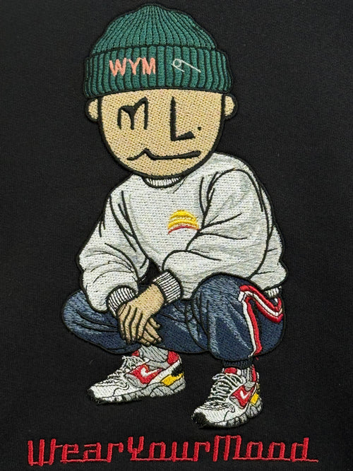 mPose. Embroidered Heavyweight Sweatshirt | MLABEL.