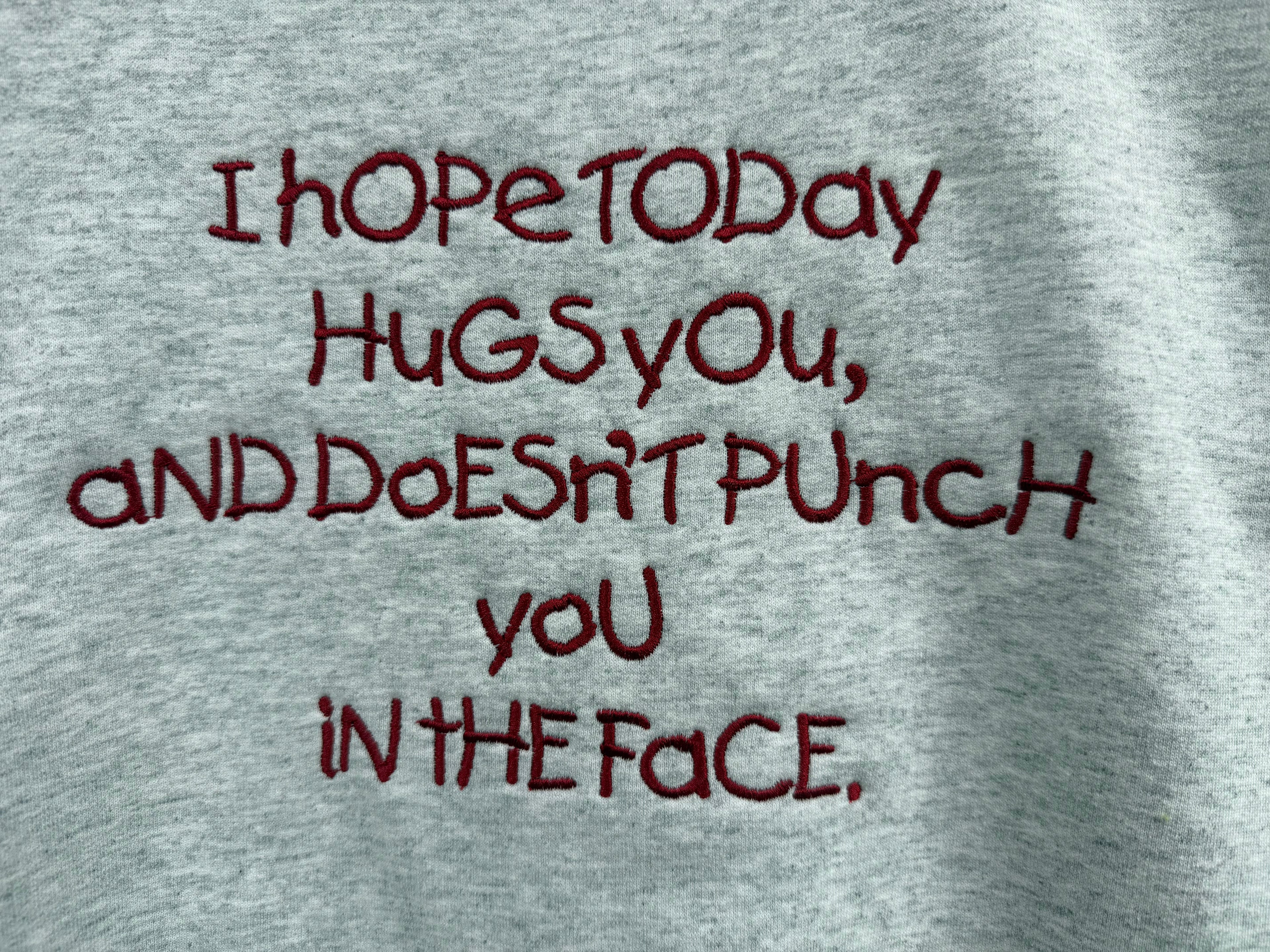 Hugs Embroidered Heavyweight Sweatshirt | MLABEL.