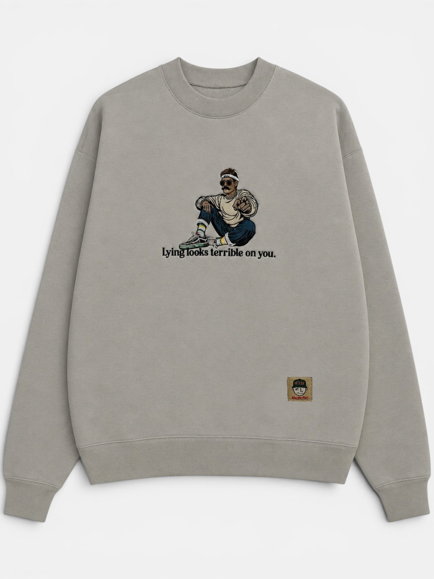 Lies Embroidered Heavyweight Sweatshirt | MLABEL.