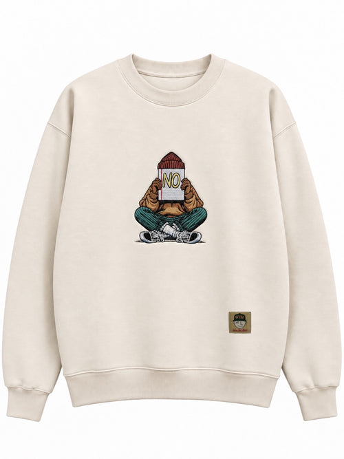 NO Embroidered Crewneck| MLABEL. thumbnail 1