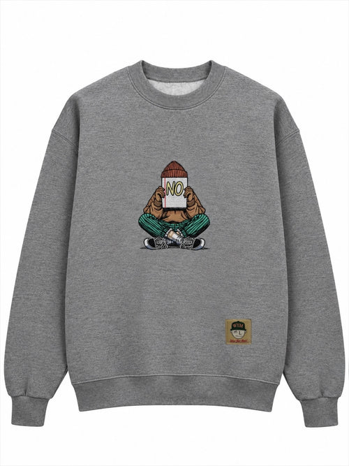 NO Embroidered Crewneck| MLABEL. thumbnail 5