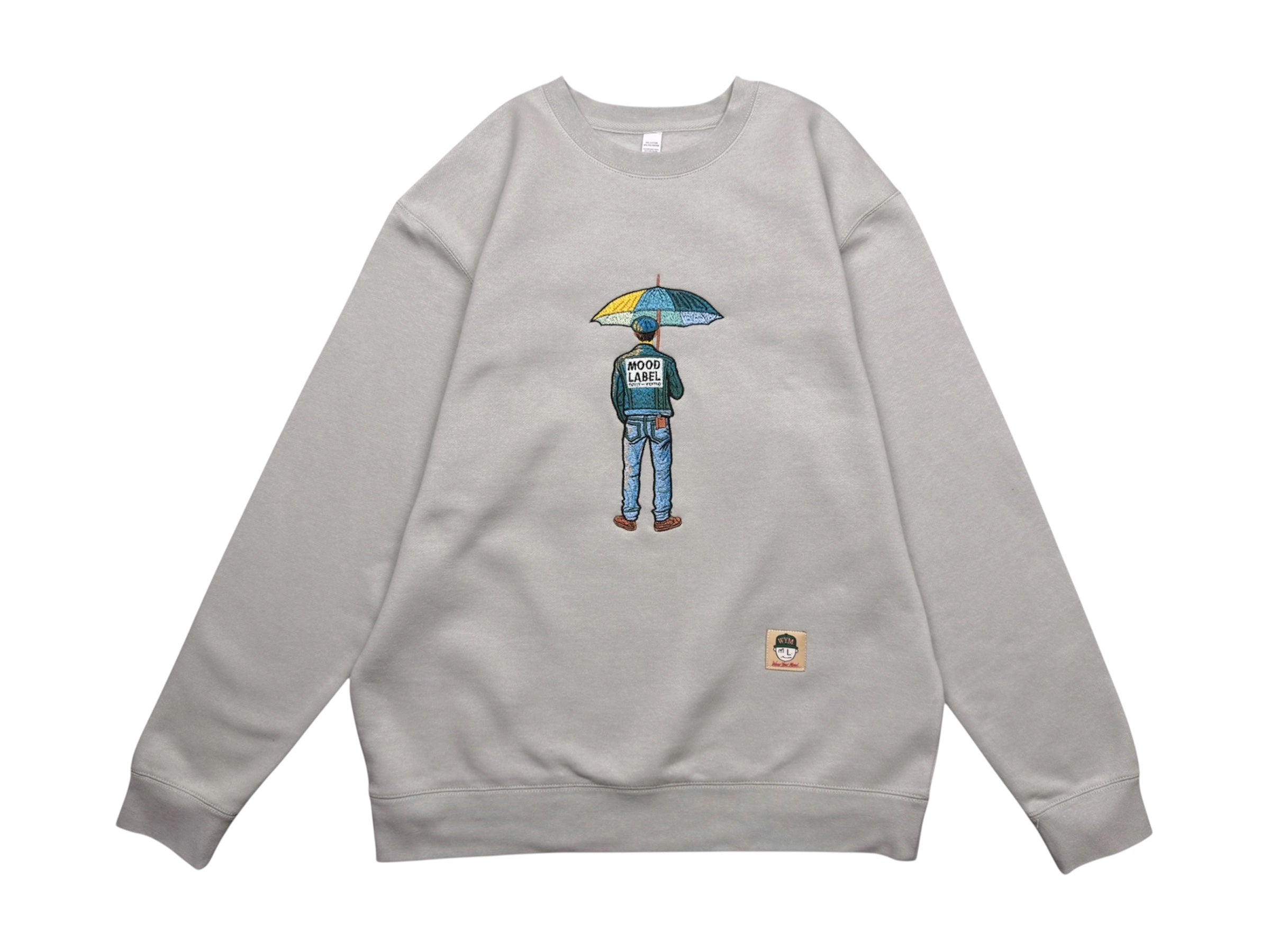 mGogh embroidered heavyweight sweatshirt in faded sage by MLABEL