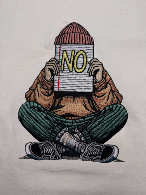 No. Embroidered Heavyweight T-shirt | MLABEL.