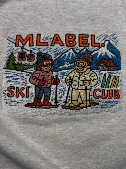 MLABEL Ski Club Embroidered Heavyweight Sweatshirt | MLABEL.